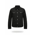 Men’s Trucker Black Denim Jacket – Casual Winter Wear