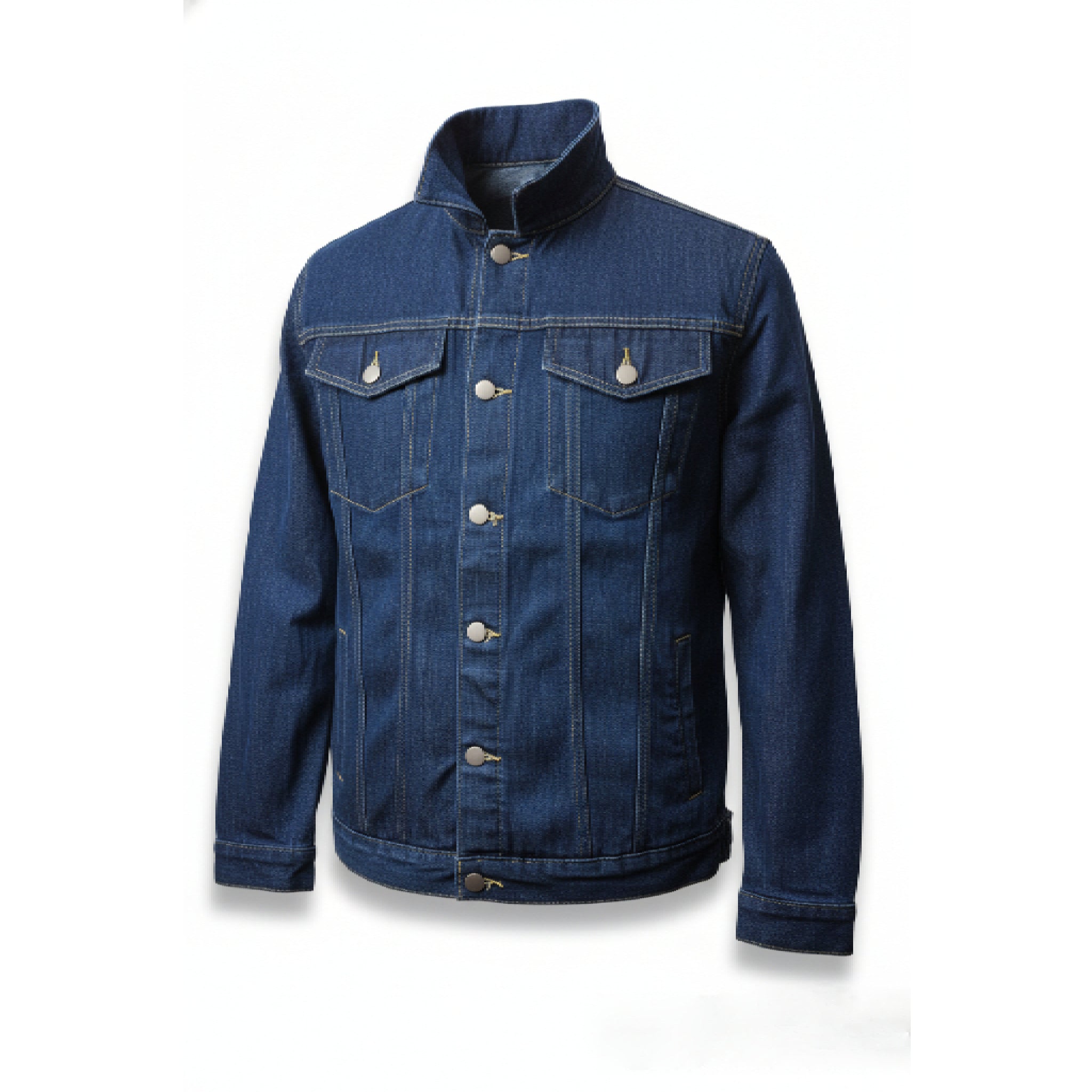 Men’s Trucker Navy Denim Jacket – Casual Winter Wear